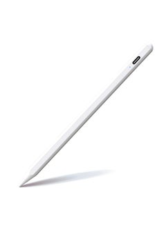 Universal Active Stylus Pen Full iOS Android Compatibility Compatible with universal (magnetic adsorption + upgrade Nib + touch switch) White