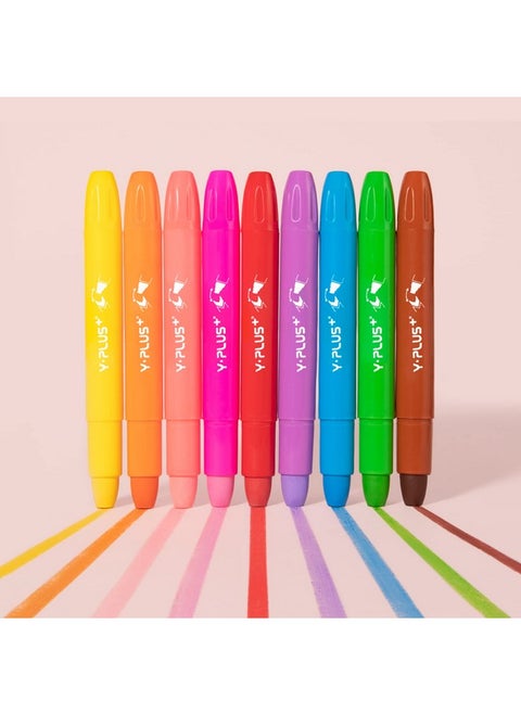 YPLUS Refillable Silky Crayons for Kids, 12+12 Colors Twistable Gel Crayons Set, Non-Toxic Bulk Crayons for Toddler Ages 4-8