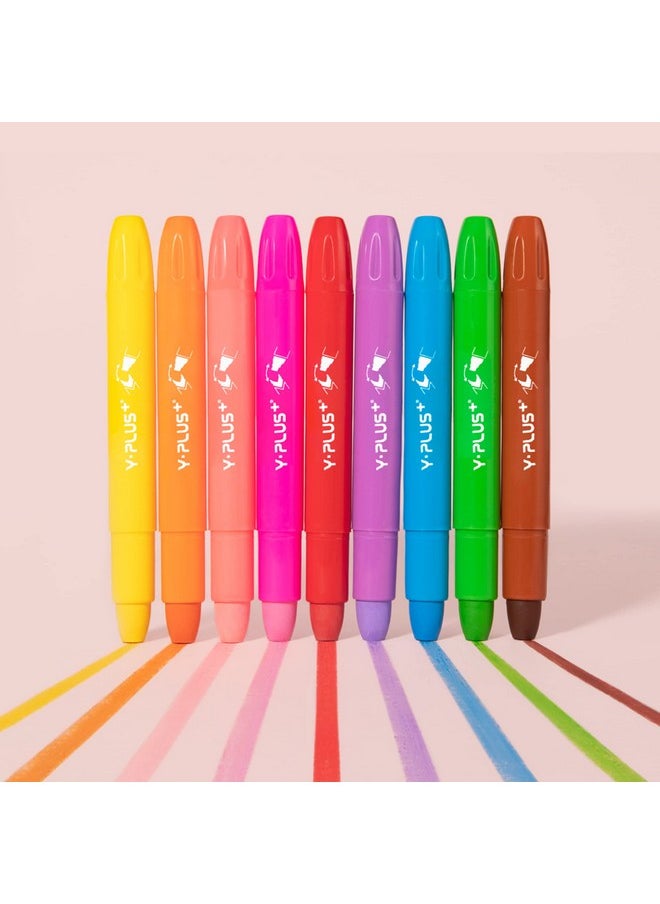 YPlus - YPLUS Refillable Silky Crayons for Kids, 12+12 Colors Twistable Gel Crayons Set, Non-Toxic Bulk Crayons for Toddler Ages 4-8 - Image 1