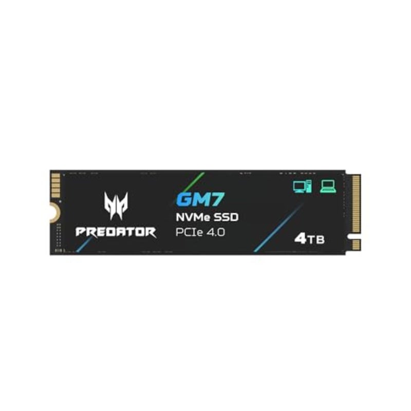 Predator GM7 4TB SSD, M.2 2280 PCIe Gen4 x4 NVMe 2.0, Up to 7400 MB/s, HMB+SLC, Internal PC Solid State Drive for Laptop, Desktop and PS5 - BL.9BWWR.120 - Image 1