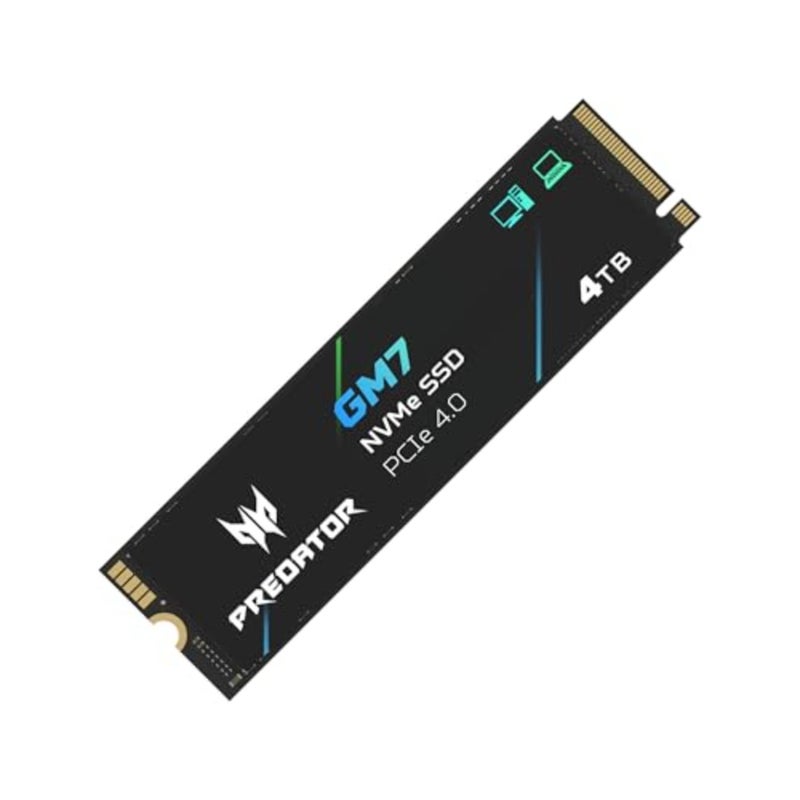 Predator GM7 4TB SSD, M.2 2280 PCIe Gen4 x4 NVMe 2.0, Up to 7400 MB/s, HMB+SLC, Internal PC Solid State Drive for Laptop, Desktop and PS5 - BL.9BWWR.120 - Image 2