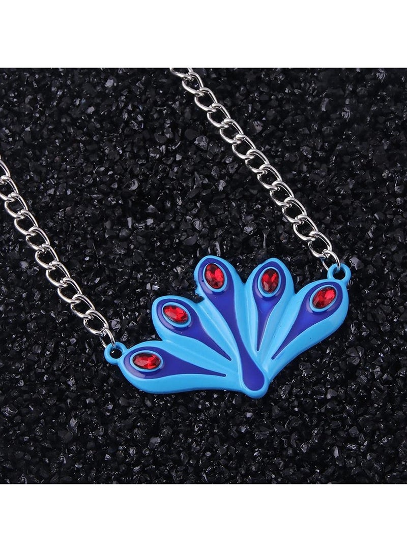 Anime-Inspired Peacock Necklace and Snake Bracelet Set, Trendy Jewelry Gift for Girls, Perfect for Movie and Game Fans - Image 3