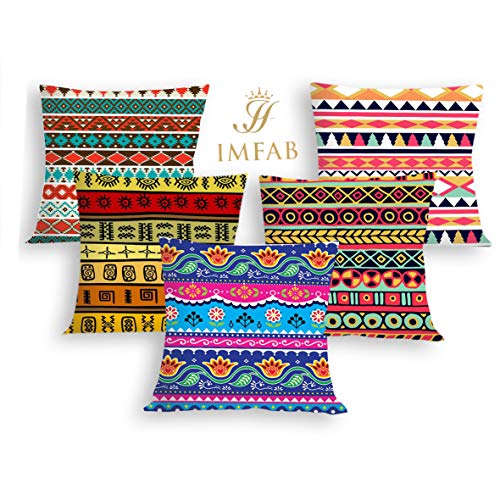 IM FAB IMFAB Digital Printed Canvas Cotton Cushion Covers 12X12 inches (Set of 5 pcs) - Image 2