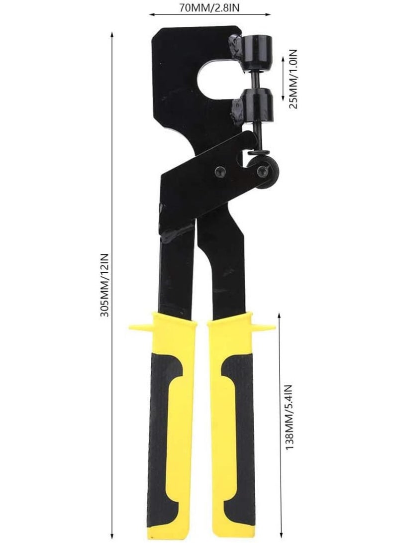GGOOT Light Steel Keel Pliers Metal Stud Crimping Tool Handle V-Shape Steel Handle Construction Hardware Eyeleting Pliers Drilling Pliers  - Image 4