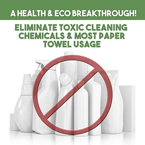Life Miracle Nano Towels Minis - Amazing Eco Fabric That Cleans Virtually Any Surface with Only Water. Travel Size. No More Paper Towels Or Toxic Chemicals. 4-Pack (8x8, Grey) - Image 5