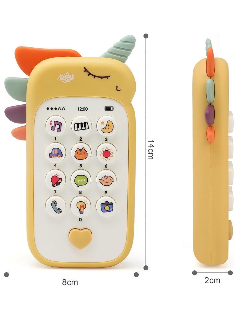 جوال للاطفال بعمر سنة واحدة، لعبة للاطفال بعمر 6-9 اشهر، هاتف ذكي للتعلم مع اغاني واصوات كلمات وعبارات واضواء وامضة، هدية لعبة للاطفال للبنات بعمر سنة واحدة - Image 2