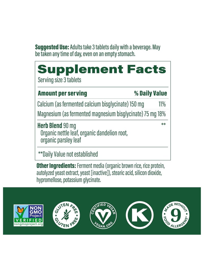 MegaFood Calcium & Magnesium - A mineral duo to Support Bone and Muscle Health, Dietary Supplement 90 Tablets 30 Servings - Image 2