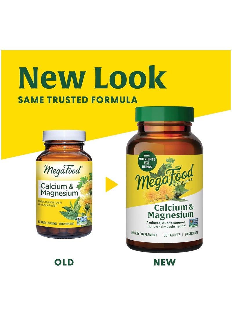 MegaFood Calcium & Magnesium - A mineral duo to Support Bone and Muscle Health, Dietary Supplement 90 Tablets 30 Servings - Image 3