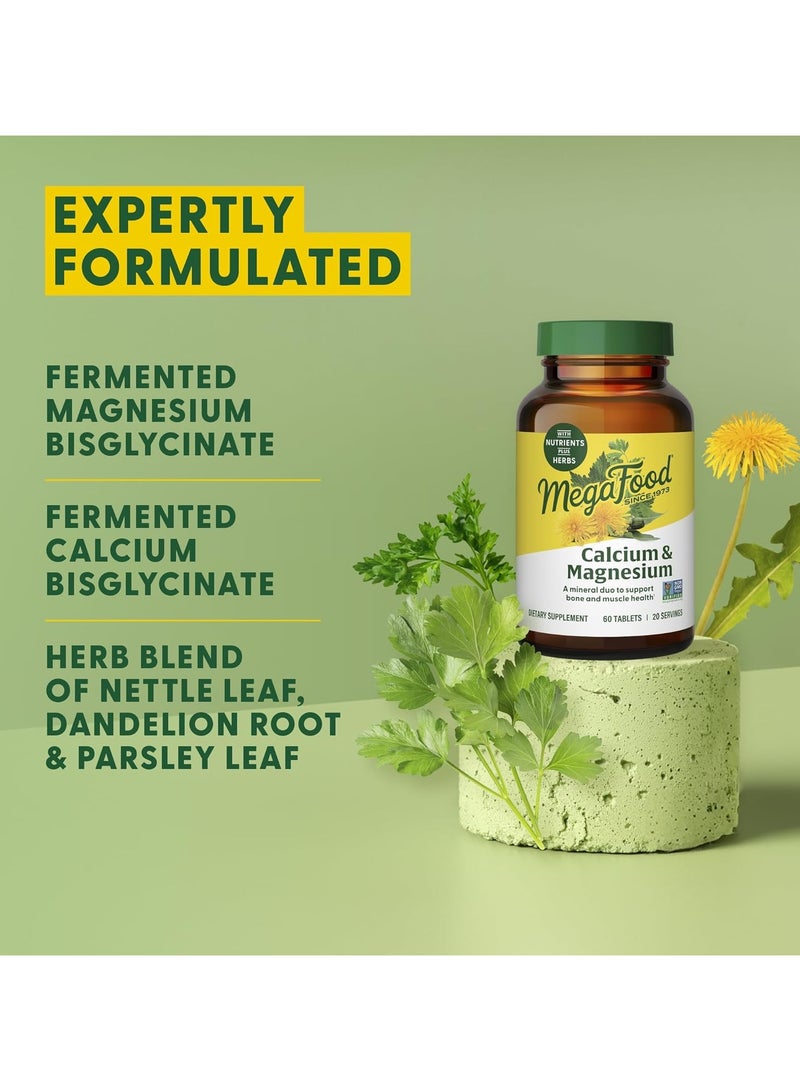 MegaFood Calcium & Magnesium - A mineral duo to Support Bone and Muscle Health, Dietary Supplement 90 Tablets 30 Servings - Image 5