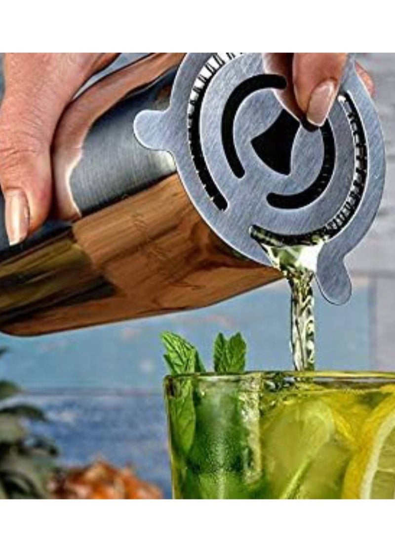 Festive Gallery 11-Piece Bar Tool Set With Stylish Bamboo Stand - Perfect Home Bartending Kit And Martini Cocktail Shaker For An Awesome Drink Mixing Experience ExclUSive Recipes BonUS, Silver  - Image 3