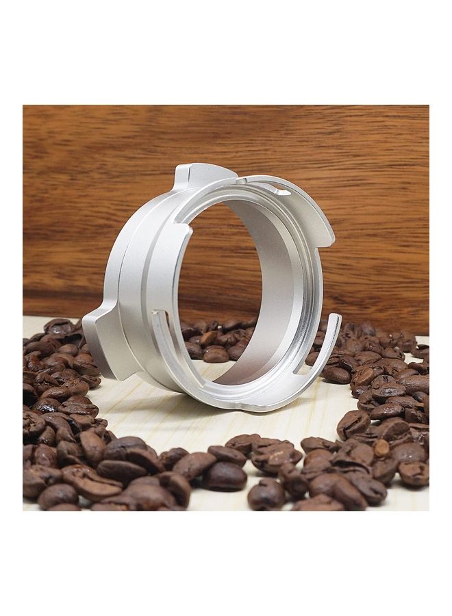 NIBEMINENT Dosing Funnel Aluminum Metal Hands-Free Ring with Grinder Trigger Silver 54mm - Image 5