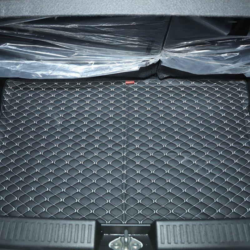 AUTOFIT 3 Layer Heat/Water Proof PU Leatherite Car Trunk/Boot/Dicky Mat for (Black and Silver Leather, Verna 2023-2025) - Image 2