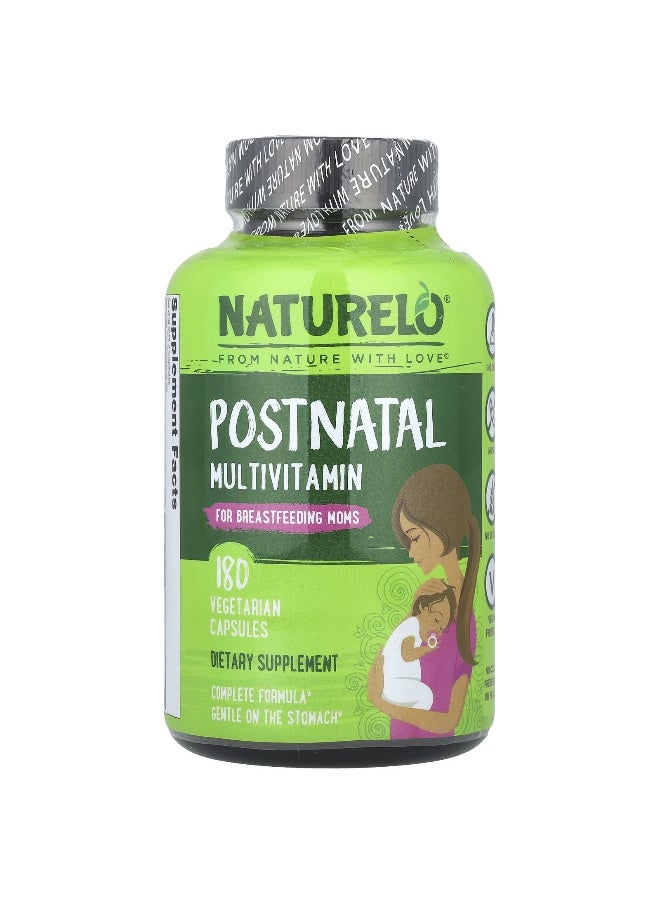 NATURELO NATURELO, Postnatal Multivitamin for Breastfeeding Moms, 180 Vegetarian Capsules  - Image 1