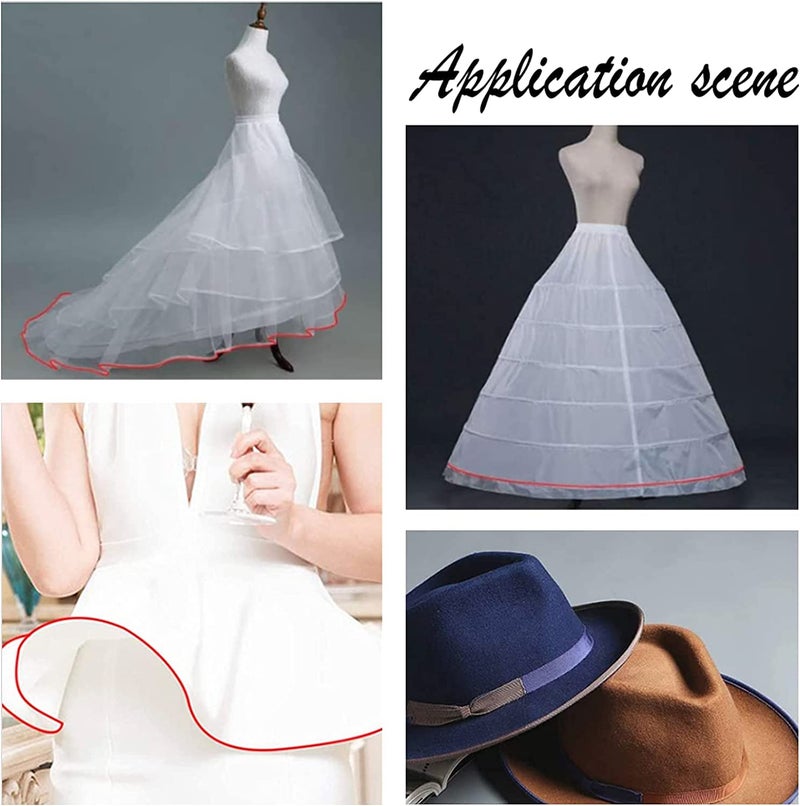 Aakriti Polyester Boning for Sewing White Plastic Boning Sew-Through Low Density Boning for Wedding Dress Corset Bridal Gowns Nursing Cap Lingerie Costume Hats and Handbags (12MM-BONING-25 Meter) - Image 5
