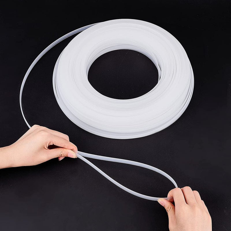 Aakriti Polyester Boning for Sewing White Plastic Boning Sew-Through Low Density Boning for Wedding Dress Corset Bridal Gowns Nursing Cap Lingerie Costume Hats and Handbags (12MM-BONING-25 Meter) - Image 2