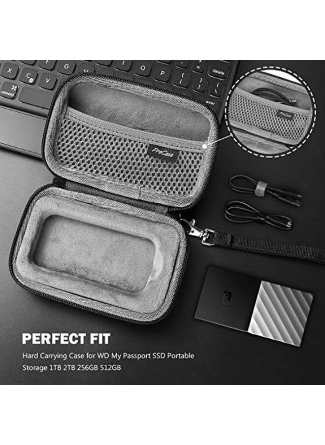 Procases - Carrying Case For Wd My Passport Ssd 1Tb 2Tb 256Gb 512Gb Portable Storage Usb 3.1 Wd Portable Solid State Drive Hard Travel Case Black - Image 1