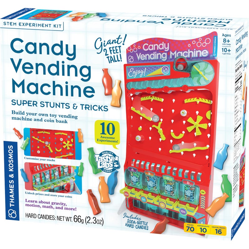 Thames & Kosmos 2-ft Tall Candy Vending Machine STEM Kit | Build Toy Vending Machine with 10 Gravity & Motion Experiments | Coin Sorting Bank | Math & Engineering Lessons - Image 1