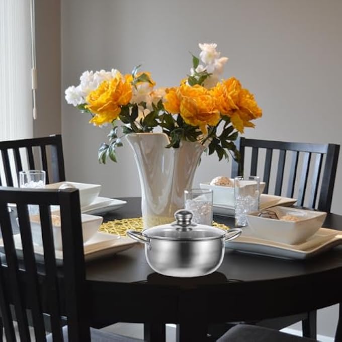 DOITOOL Induction Cooker Stockpot Stainless Steel Stockpot With Lid Food Grade Stainless Steel Stockpot For Cooking 18Cm Steamer For Seafood - Image 3