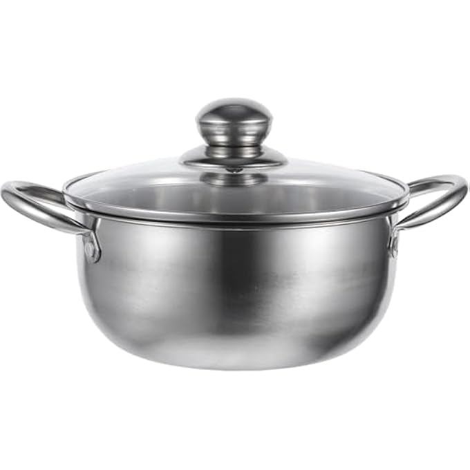 DOITOOL Induction Cooker Stockpot Stainless Steel Stockpot With Lid Food Grade Stainless Steel Stockpot For Cooking 18Cm Steamer For Seafood - Image 2