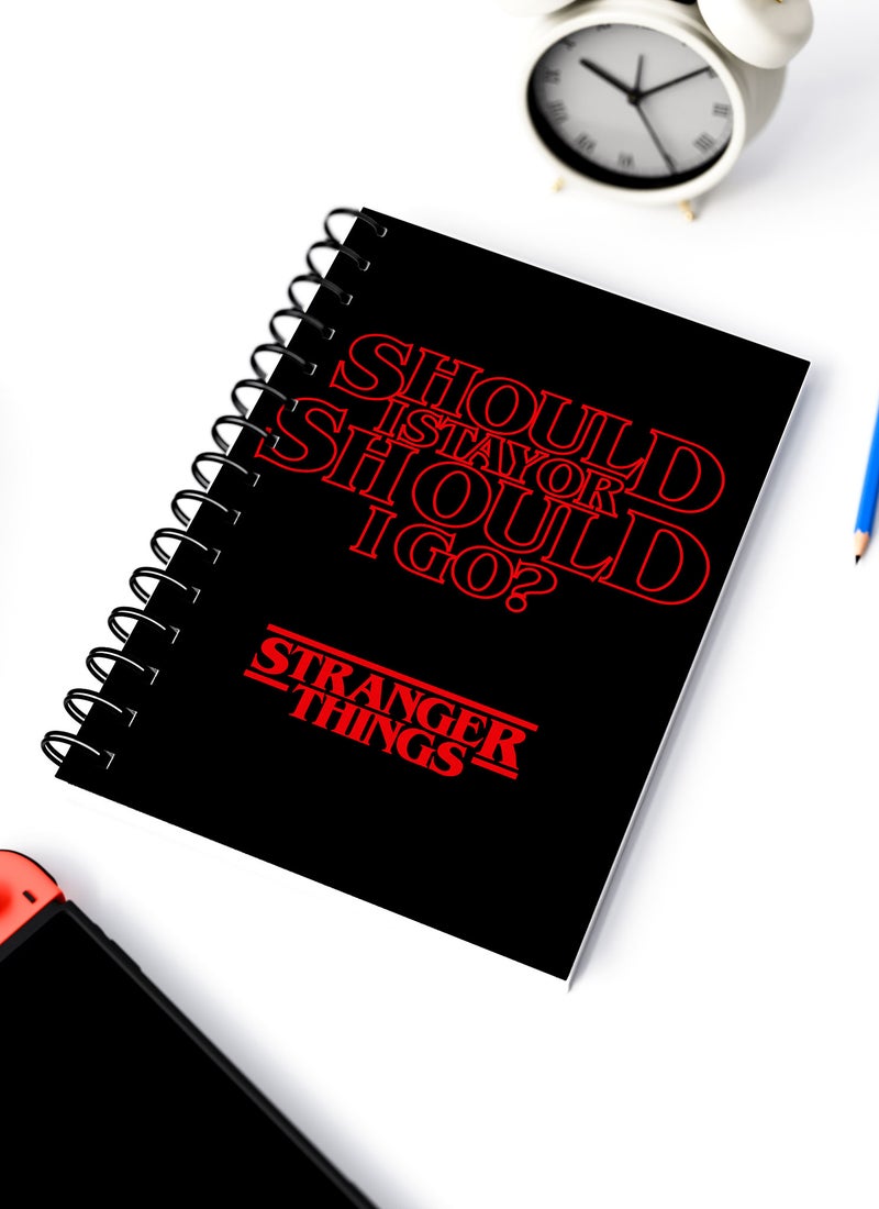 LOUD UNIVERSE Stranger Things Retro Cassette Pattern Printed Spiral A5 Notebook Pink/Blue/Beige - Image 5