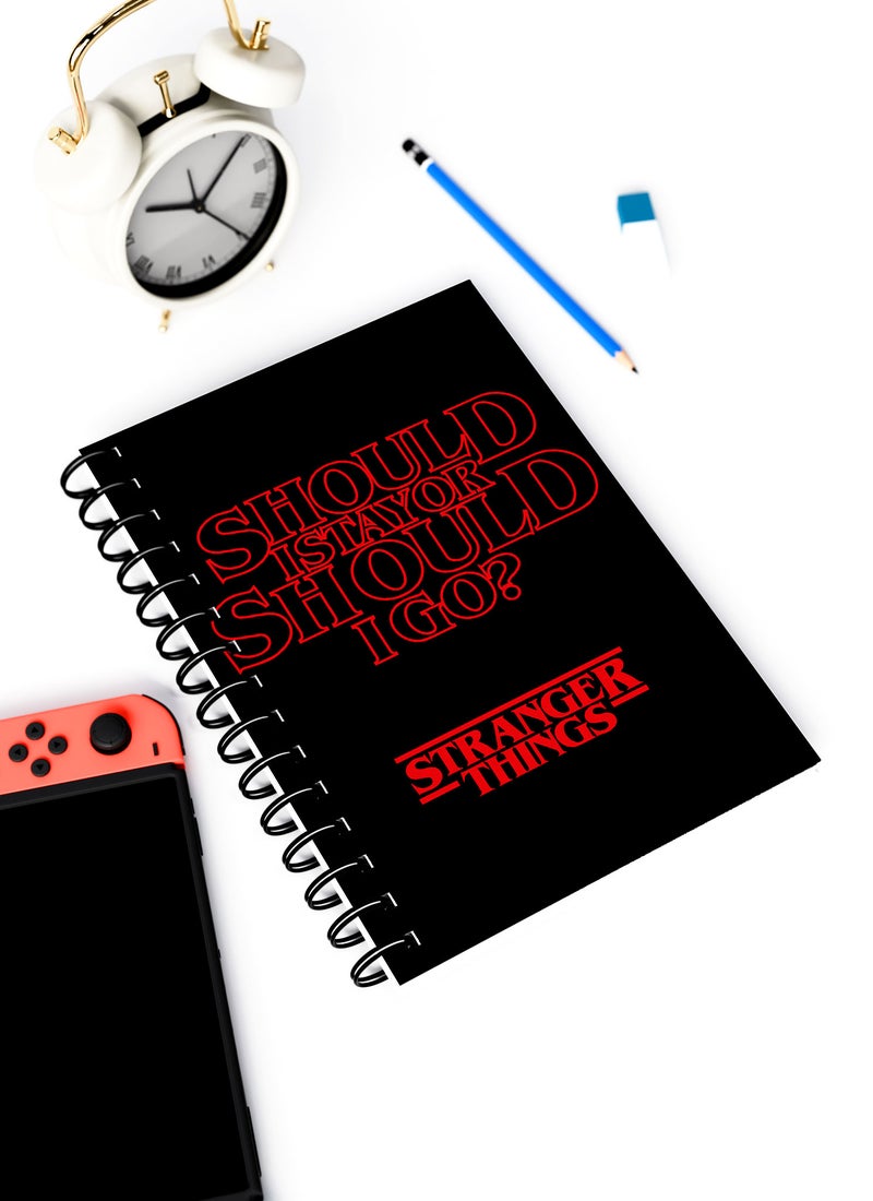 LOUD UNIVERSE Stranger Things Retro Cassette Pattern Printed Spiral A5 Notebook Pink/Blue/Beige - Image 2