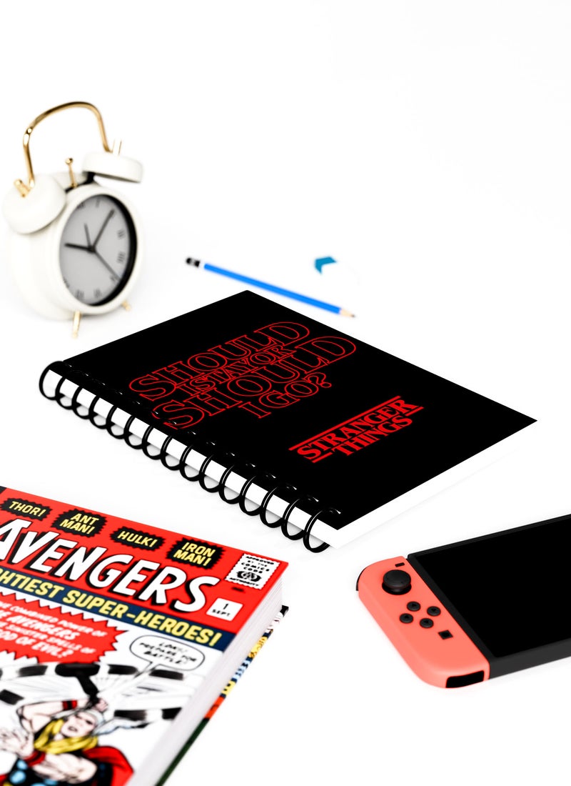 LOUD UNIVERSE Stranger Things Retro Cassette Pattern Printed Spiral A5 Notebook Pink/Blue/Beige - Image 3