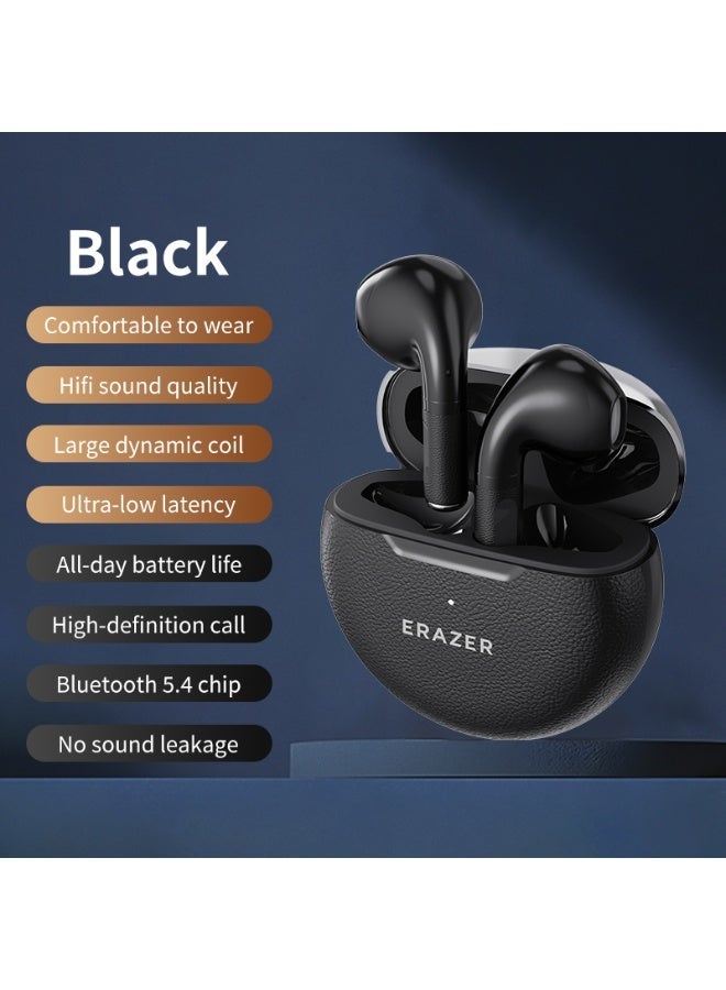 Erazer EK160 New Flagship Wireless Headphones, Bluetooth 5.4, 3D Spatial Sound, 30H Battery, Leather u0026 Metal Design, Touch Control-Black - Image 2
