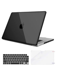 O Ozone MacBook Pro 14" Case A2442 MacBook Pro 14.2 with M1 Pro / M1 Max Chip Plastic Hard Crystal Clear Case Keyboard Cover Skin & Screen Protector- Black  - Image 3