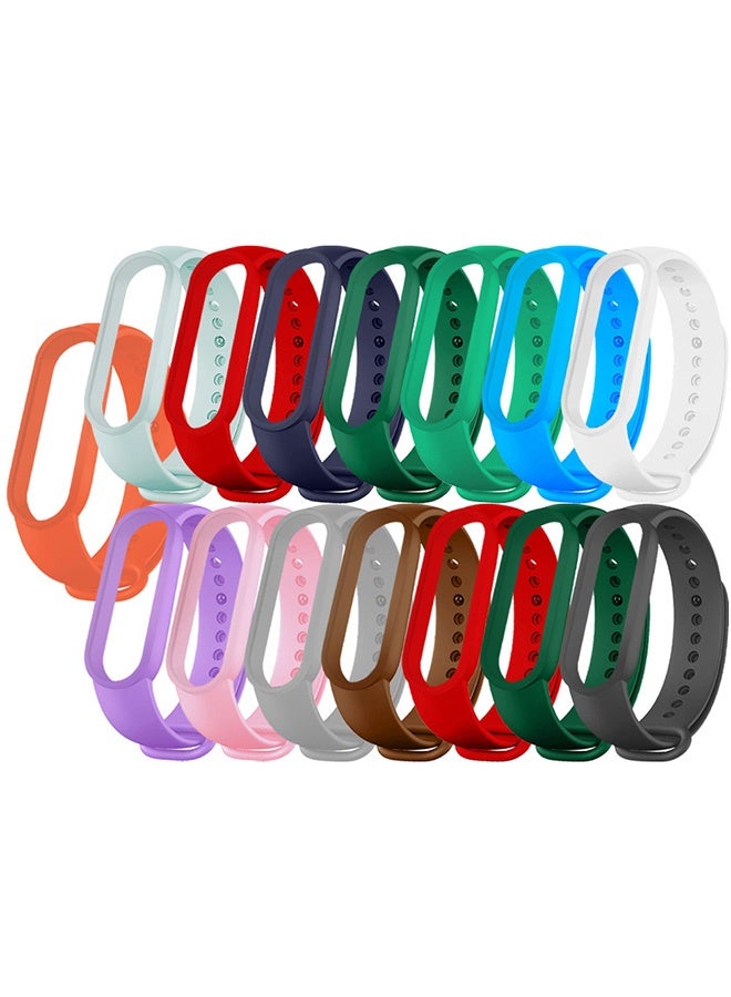 15 Pieces of Strap Band for Xiaomi Mi Band 6 Mi Band 5 - Silicone Watch band Replacement Band