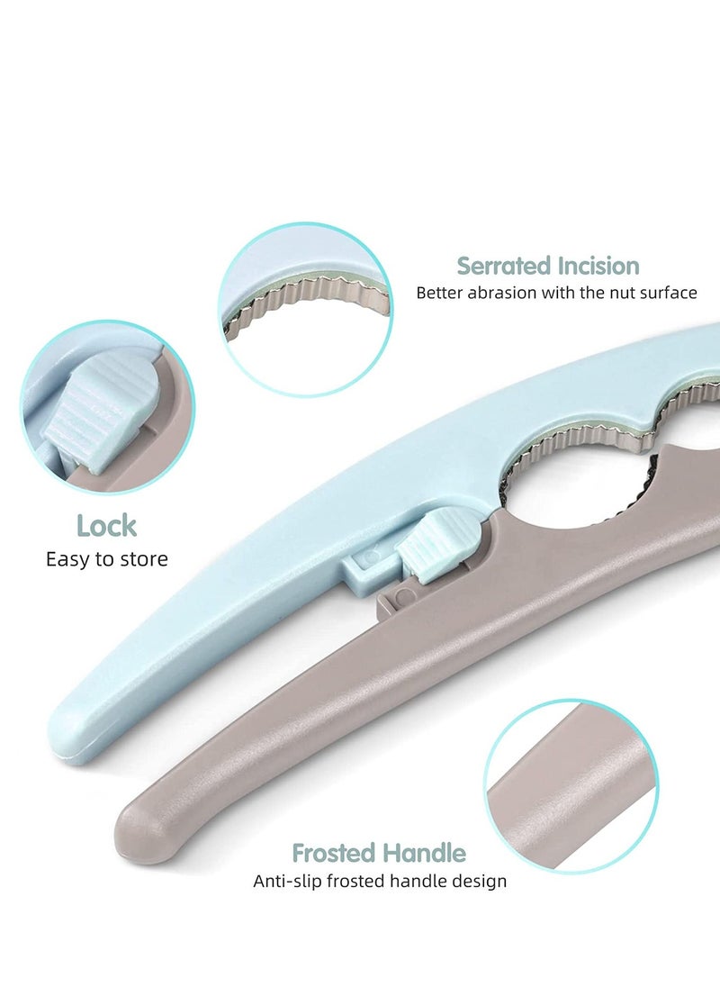 SYOSI - SYOSI Nutcracker Double Clamp Mouth Design Non-Slip Handle Nut Cracker Nut Crackers Designed for Nuts with Hard Shells Labor-Saving Multifunctional Nut Crackers for All Nuts 2PCS - Image 1