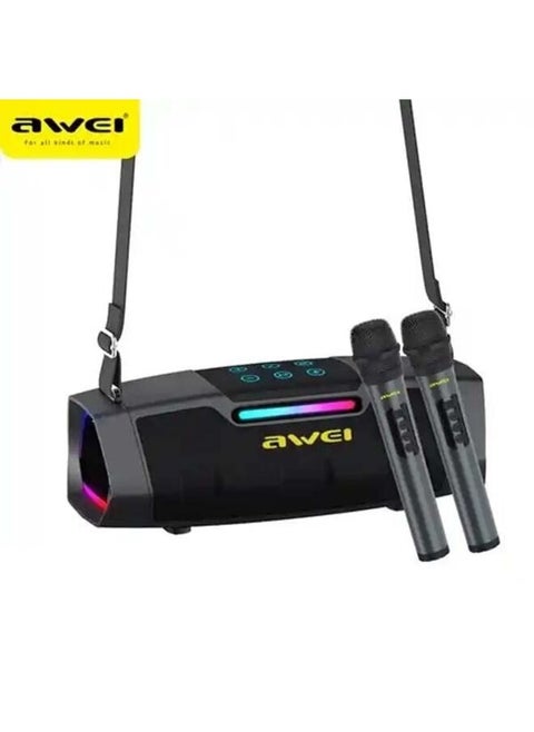Portable Karaoke Bluetooth Speaker with Dual Wireless Microphone