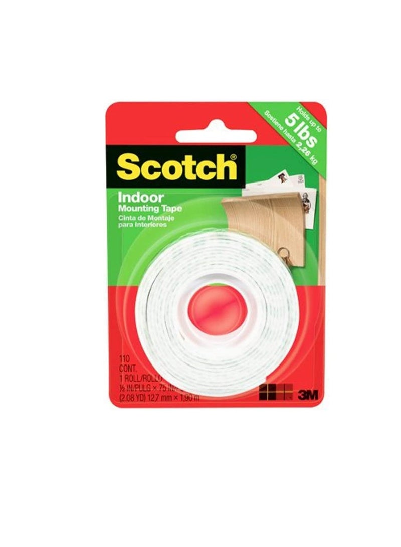 Scotch  3M Scotch 110 Mounting Tape, 1/2 in x 75 in  - Image 1