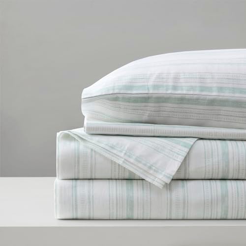 Comfort Spaces 100 Cotton Sheet Set Breathable Lightweight Soft with 12 Elastic Pocket Fits up to 14 Mattress All Season Cozy Bedding Matching Pillow Case Twin XL Good Vibes 3 Piece - Image 1