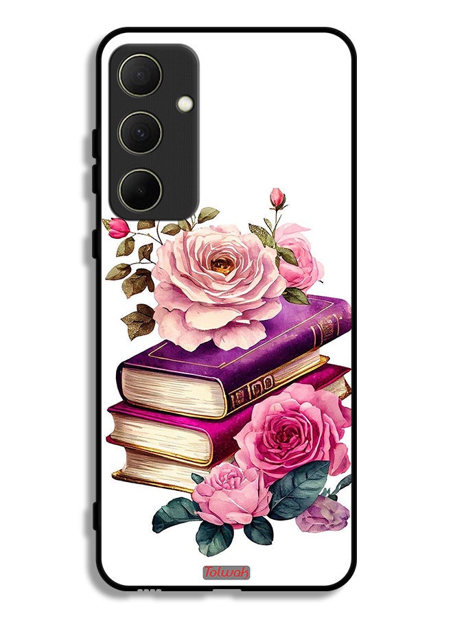 Tolwak Samsung Galaxy A35 5G Protective Case Cover Roses And Books - Image 1