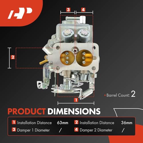 A-Premium 2 Barrel Carburetor Compatible with Nissan Datsun Sunny B210 A12 engines, Sunny Truck 1979-1981, Vanette 1978-1979, Sunny 1966-1982, Pulsar 1977-1980, Cherry 1970-1978, Mechanical Choke - Image 2