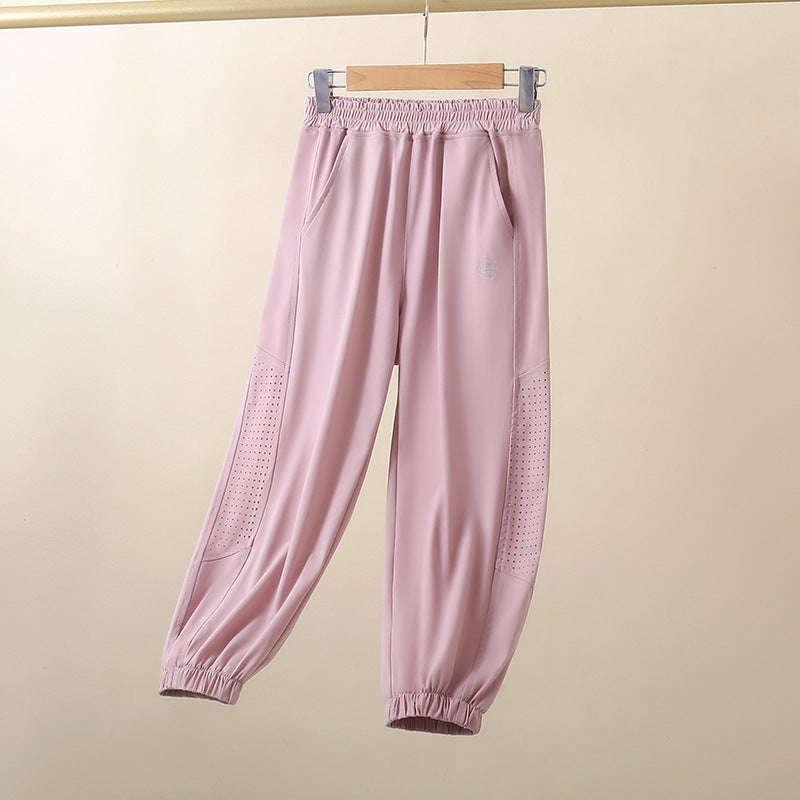 Girls' Anti-Mosquito Pants Children'S Pants Summer Thin Summer Breathable Cropped Pants Mesh - Image 1