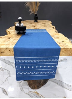 Tanem Home Authentic Pattern Blue 40 x 140 cm Embroidered Runner 
