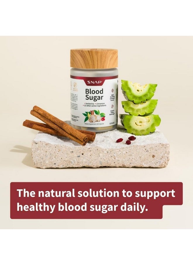 SNAP SUPPLEMENTS Snap Supplements Blood Sugar Blend with Berberine, CoQ10, Cinnamon, Alpha Lipoic Acid and Gymnema to Support Healthy Blood Sugar, Metabolic Health and Energy, Sugar Free, 60 Capsules  - Image 4