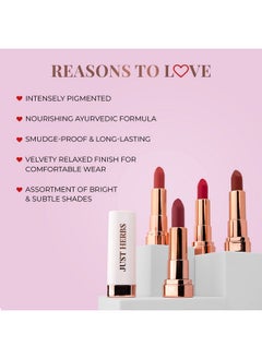 Just Herbs Matte Lipstick, Hydrating Nourishing and Liquid Waterproof Long Stay Relaxed Matte Bullet Lipsticks for Women 4.2 gm (Taupe Tier) - pzsku/Z41A1B7E0404AF8A4E6DCZ/45/_/1738306352/eabb2a13-f233-4189-ba36-f2f9d16cf692