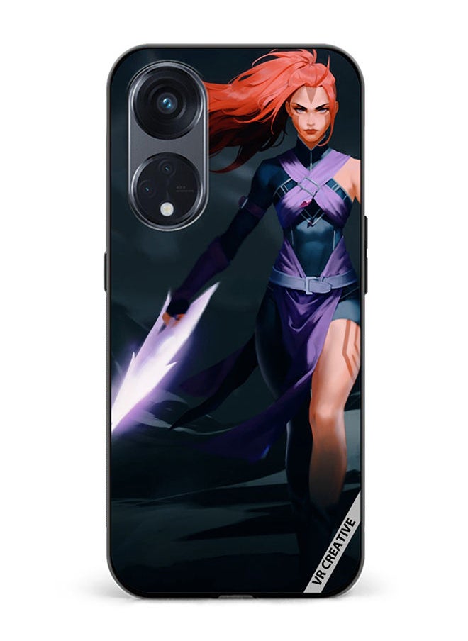 VR CREATIVE Protective Case Cover For Oppo Reno8 T 5G Anti-Mage Lady Dota 2 Design Multicolour  - Image 1