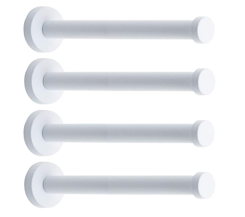 NELXULAS Classic White Stainless Steel Single Super Heavy Duty Wall Mount Hook Coat Hanger Bath Towel Hooks 8 4 PCS - Image 2