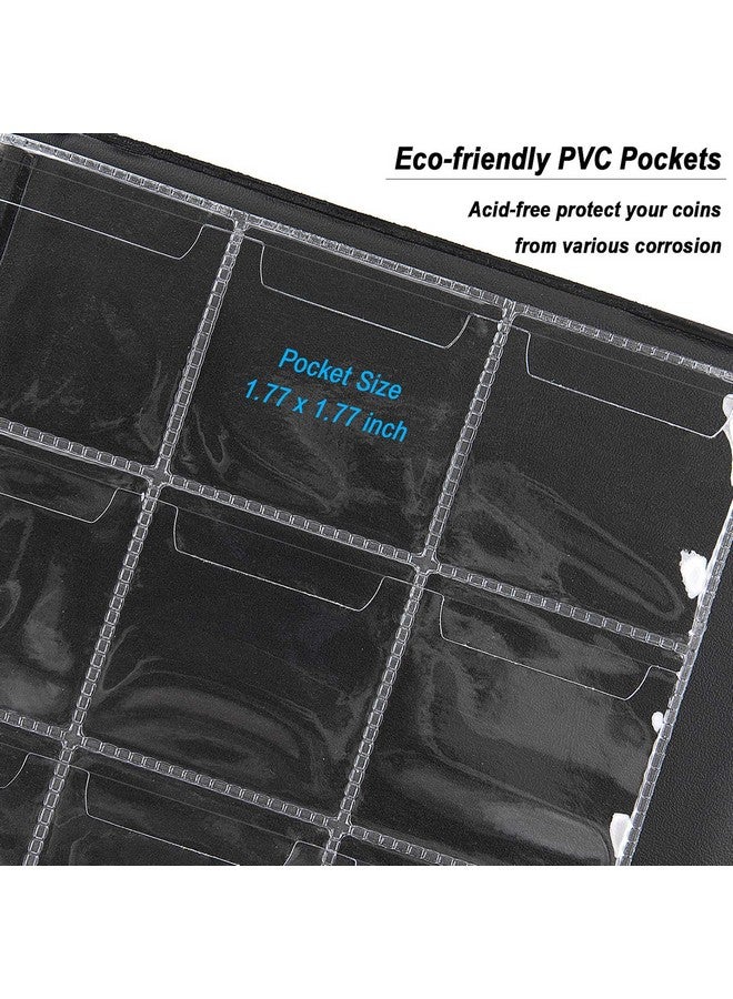 CenterZ 150 Pockets Coin Album, Penny Collecting Book, Souvenir Coins Collection Holder, Ideal for Pressed Pennies Passport, Hobby Coin Collector, Money Specie Display Storage Case (English, Black) - Image 3
