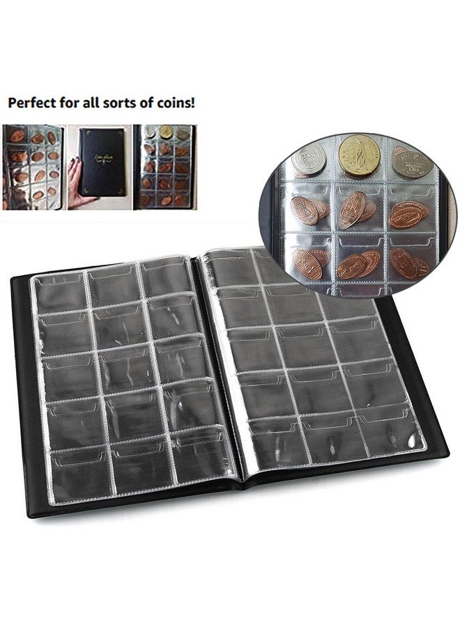 CenterZ 150 Pockets Coin Album, Penny Collecting Book, Souvenir Coins Collection Holder, Ideal for Pressed Pennies Passport, Hobby Coin Collector, Money Specie Display Storage Case (English, Black) - Image 5