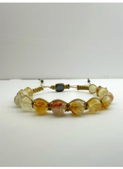 Kehribar Point Citrine Stone Macrame Natural Stone Bracelet  - Image 1
