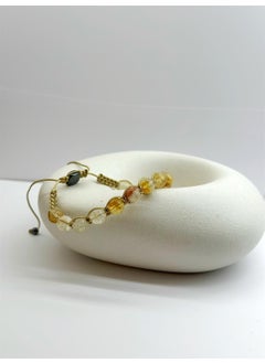 Kehribar Point Citrine Stone Macrame Natural Stone Bracelet  - Image 3