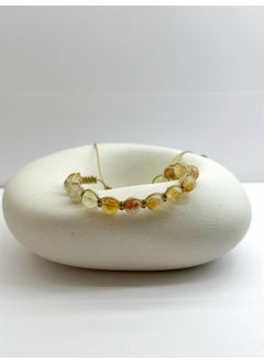Kehribar Point Citrine Stone Macrame Natural Stone Bracelet  - Image 4