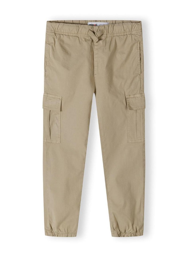 MINOTI Boys' Cargo Pants with Elastic Waist and Cuffed Ankles  - Image 2