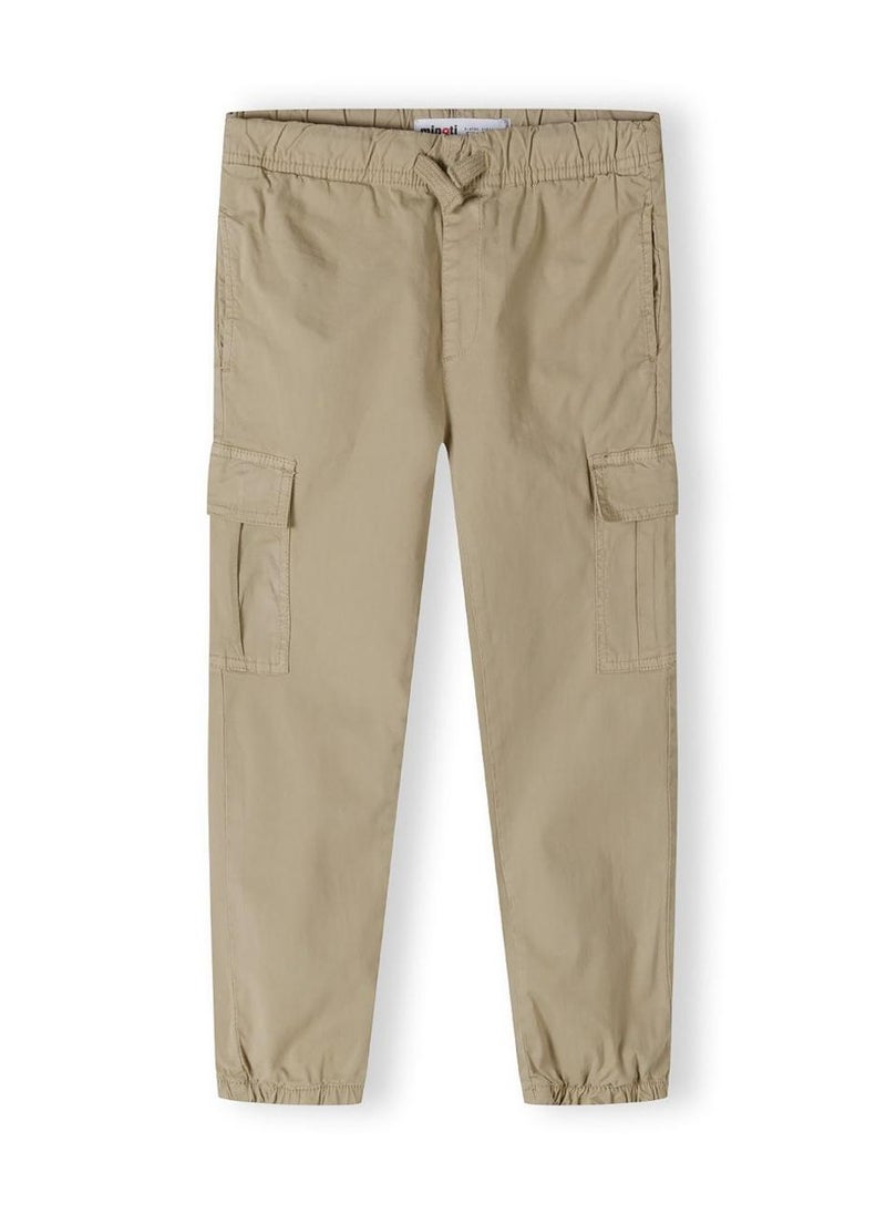 MINOTI Boys' Cargo Pants with Elastic Waist and Cuffed Ankles  - Image 5