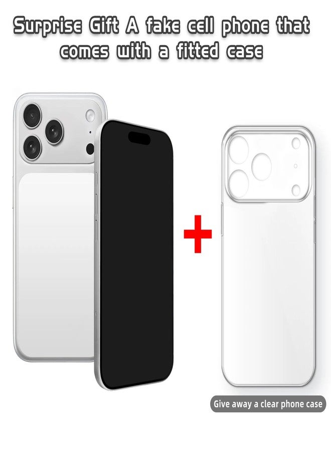 Faawxlo Fake Phone Dummy PropPhone, BlackScreen Decoy PhonePear PhoneNon-Working Phone17Air 17Pro Max, DisplayPhone Look Like Real Phonepro max 17 (17ProMax,White,Black Screen) Prop Mobile Phone - Image 4