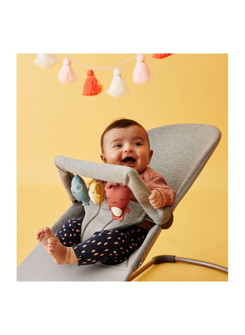 Fabric Seat 3D Jersey Bouncer Bliss Light Grey